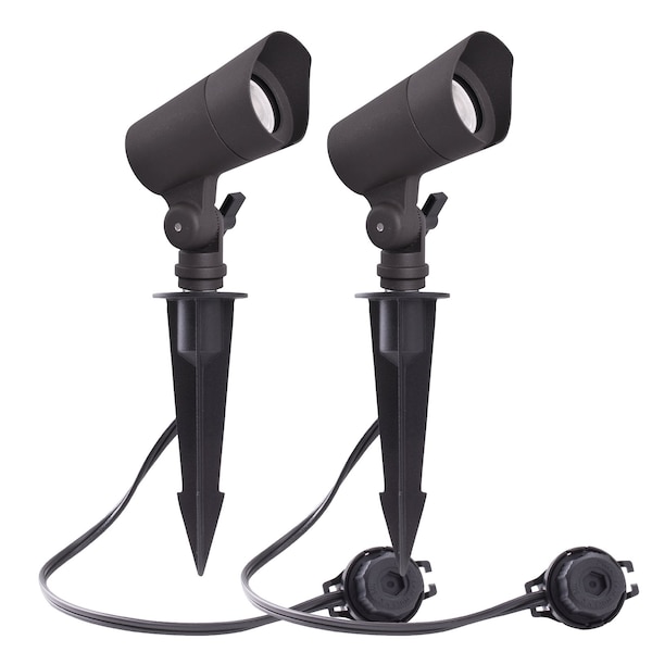 Energetic Lighting 175 Lumens Integrated LED Outdoor Landscape Flood Light with Adjustable Lamp Head, 2PK LSL12A18X-830-01 - main